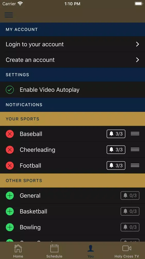 Holy Cross School Athletics Screenshots