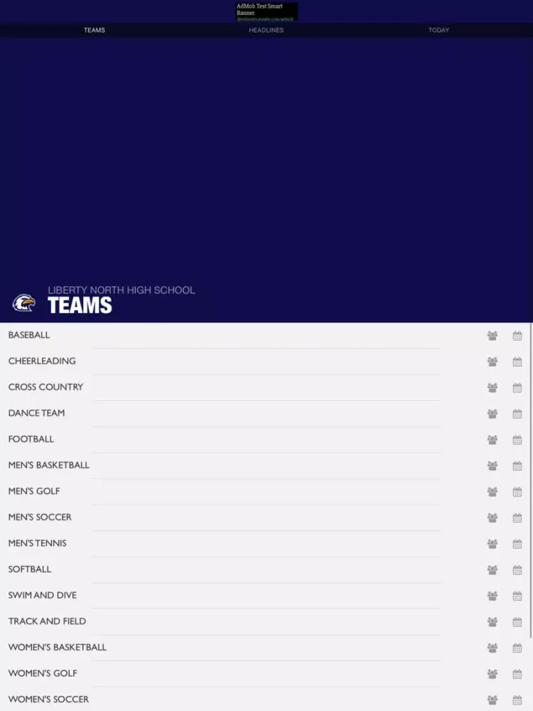 Capturas de pantalla de Liberty North High School iPad 