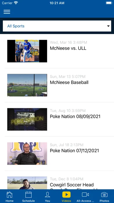 Ảnh chụp màn hình của McNeese Athletics