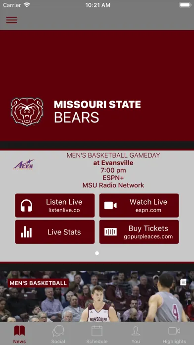 Скриншоты Missouri State Bears Athletics