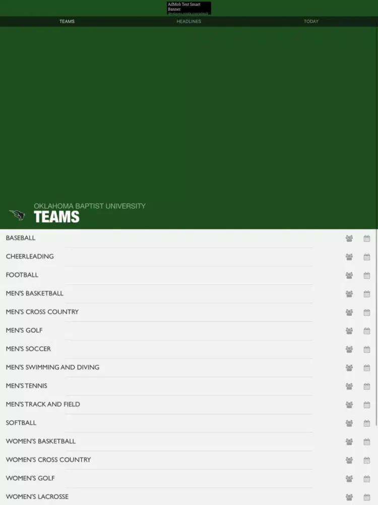 Oklahoma Baptist University Bison iPad  Screenshots