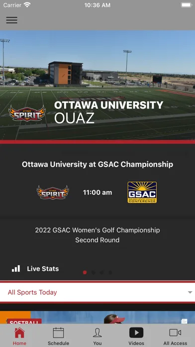 Tangkapan layar OUAZ Athletics