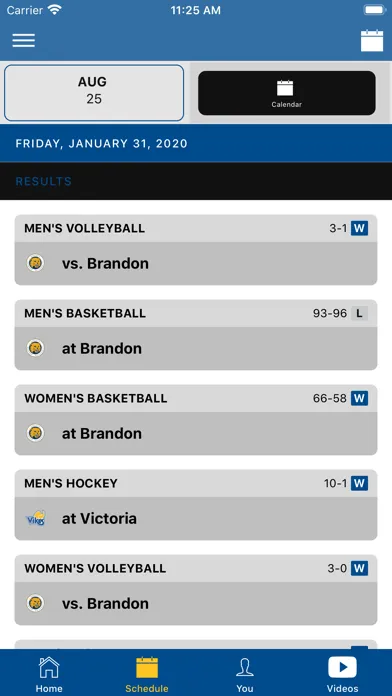 Capturas de tela do Trinity Western Spartans