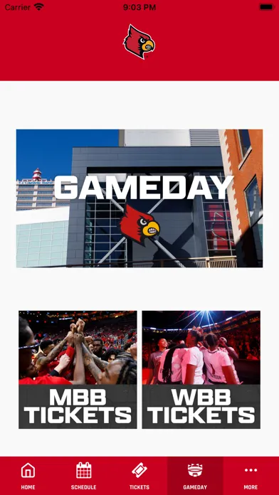 Tangkapan skrin Louisville Cardinals