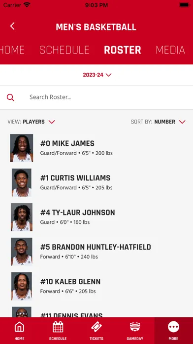 Tangkapan skrin Louisville Cardinals