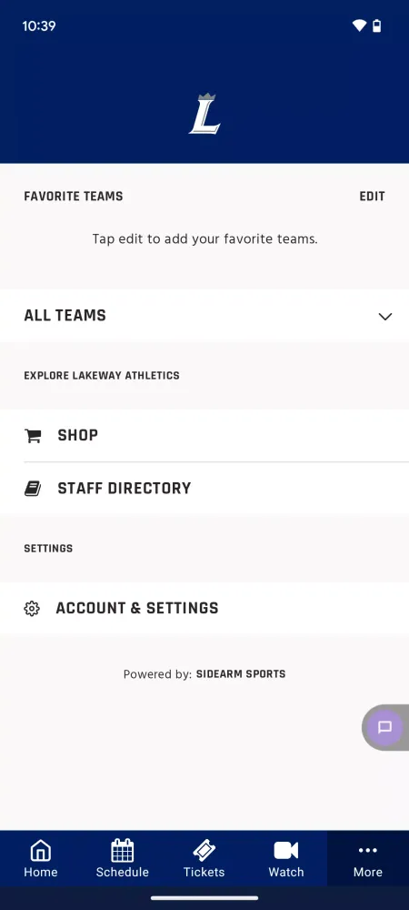 ภาพหน้าจอของ Lakeway Athletics
