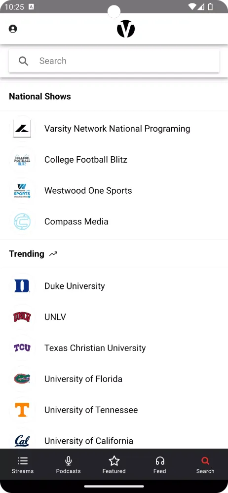 Captures d'écran de Varsity Network