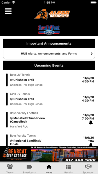 Aledo Bearcats Athletics Screenshots