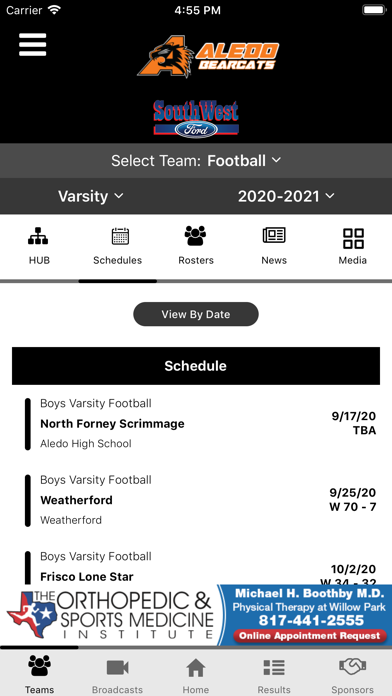 Aledo Bearcats Athletics Screenshots