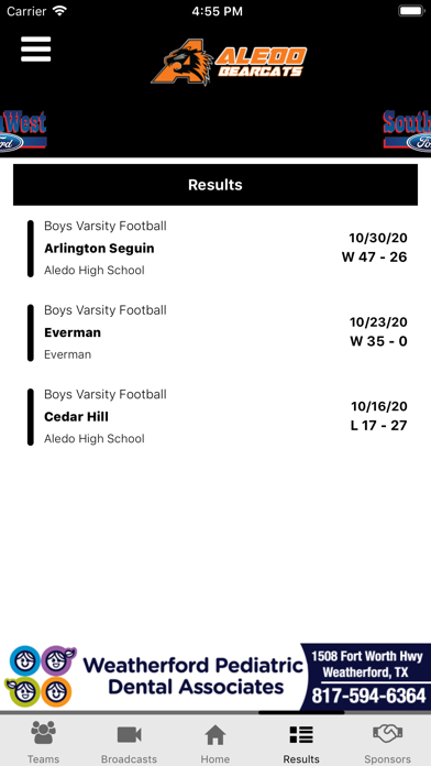 Aledo Bearcats Athletics Screenshots