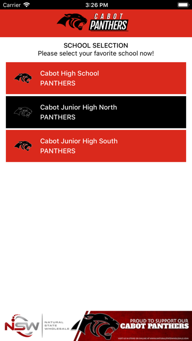 ภาพหน้าจอของ Cabot Panthers Athletics