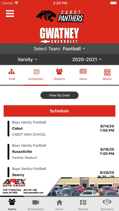 Cabot Panthers Athletics स्क्रीनशॉट