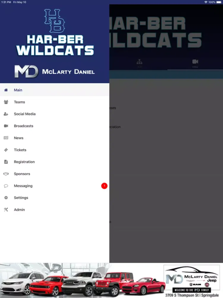 Capturas de tela do Har-Ber Wildcats Athletics iPad 