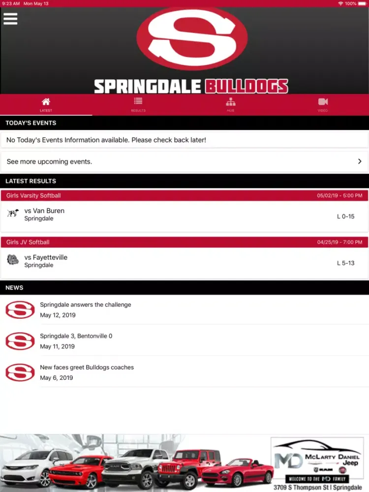 Springdale Bulldogs Athletics iPad  سکرین شاٹس