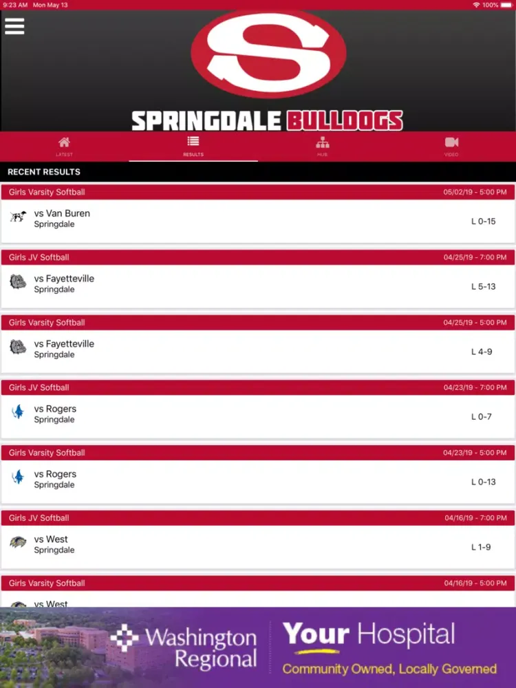 Springdale Bulldogs Athletics iPad  سکرین شاٹس