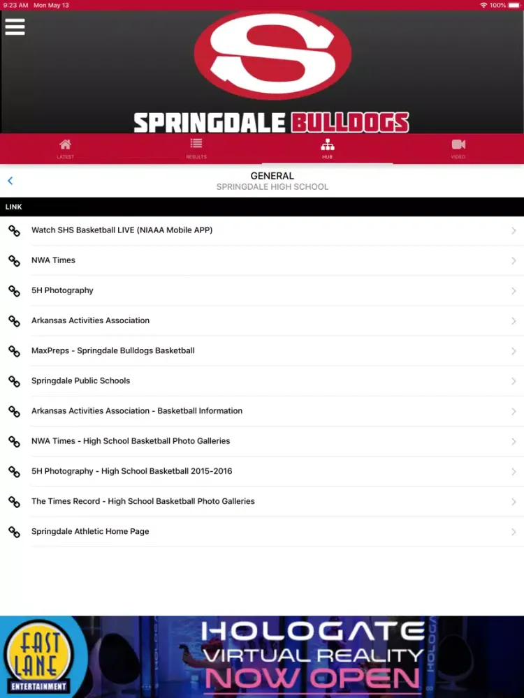 Springdale Bulldogs Athletics iPad  سکرین شاٹس