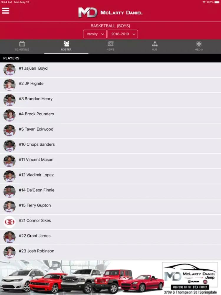 Springdale Bulldogs Athletics iPad  سکرین شاٹس