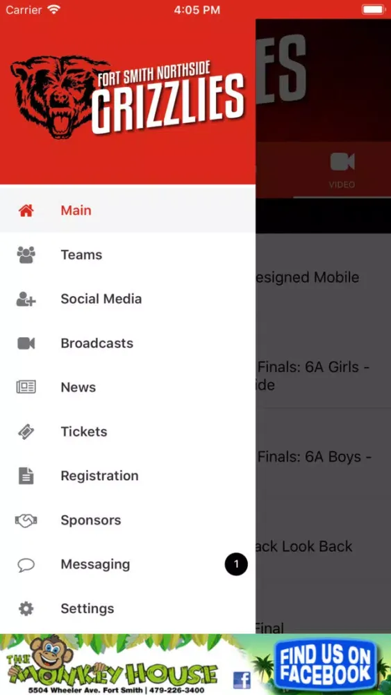 Tangkapan skrin Northside Grizzlies Athletics
