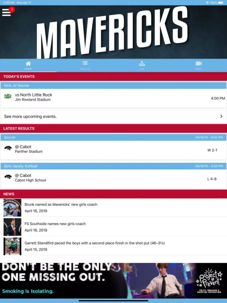 Southside Mavericks Athletics iPad  Screenshots
