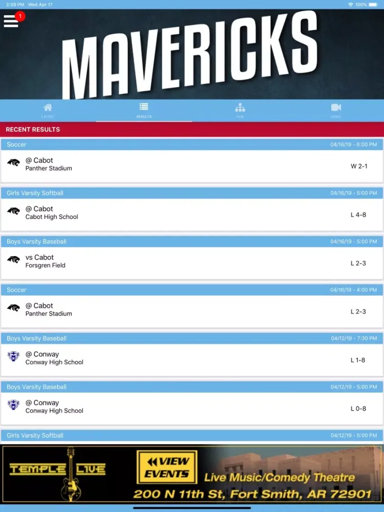 Southside Mavericks Athletics iPad  Screenshots
