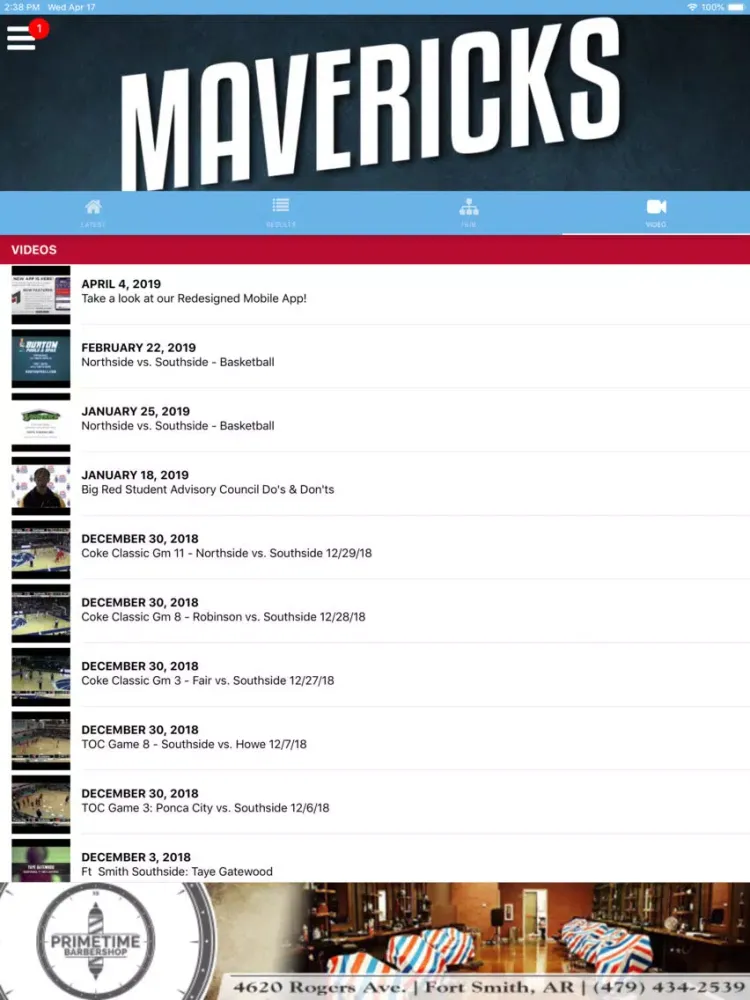 Southside Mavericks Athletics iPad  Screenshots