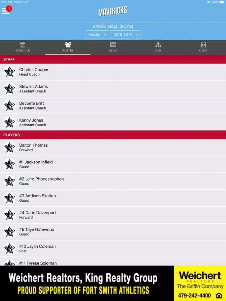 Southside Mavericks Athletics iPad  Screenshots