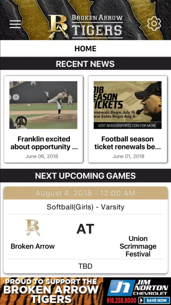 Broken Arrow Tiger Athletics Ekran Görüntüleri