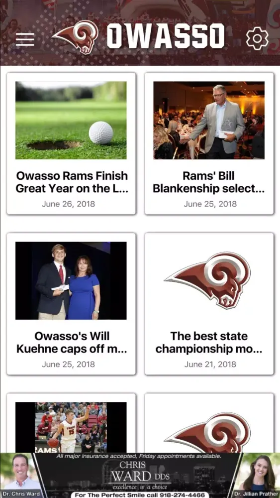Capturas de pantalla de Owasso Rams Athletics