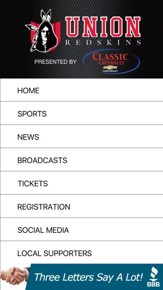Union Redskins Athletics应用截图