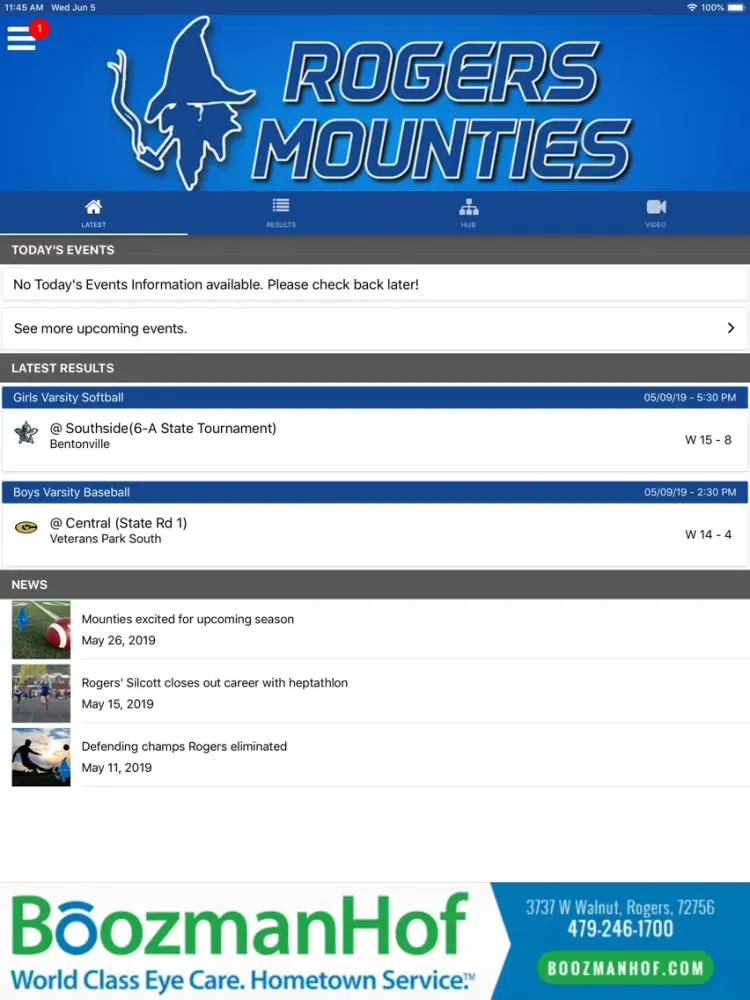 Capturas de pantalla de Rogers Mounties Athletics iPad 