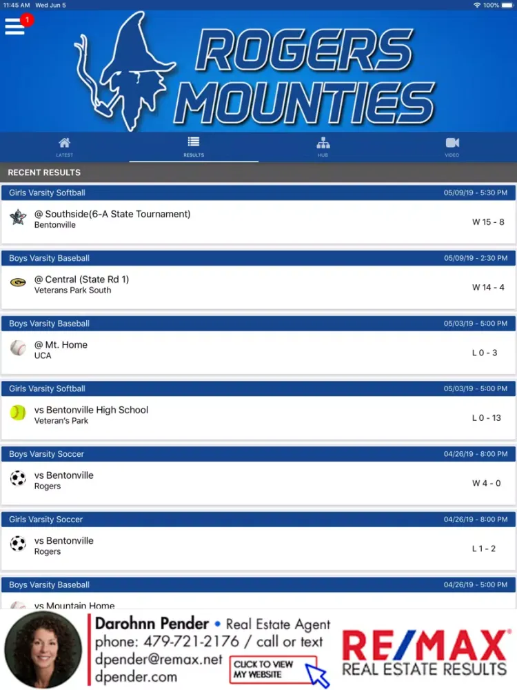 Capturas de pantalla de Rogers Mounties Athletics iPad 