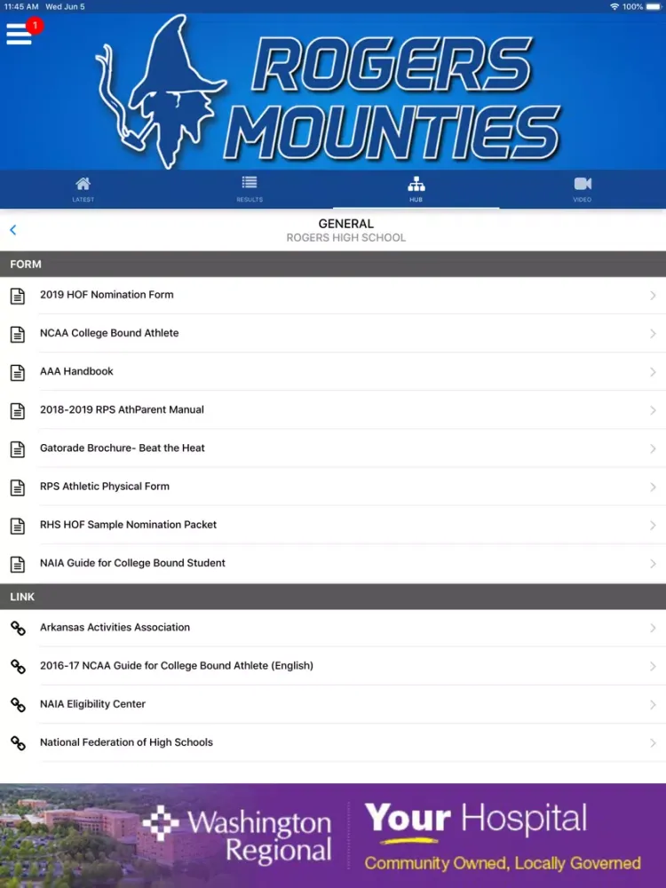 Capturas de pantalla de Rogers Mounties Athletics iPad 