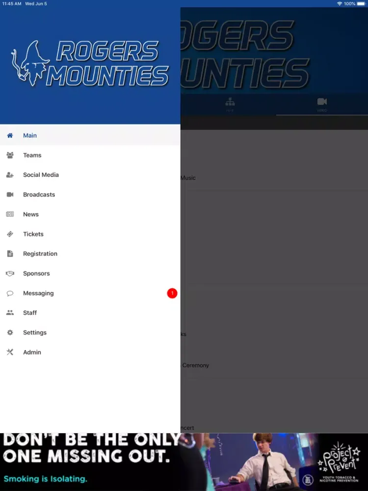 Capturas de pantalla de Rogers Mounties Athletics iPad 