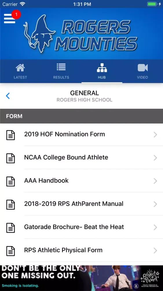 Capturas de pantalla de Rogers Mounties Athletics