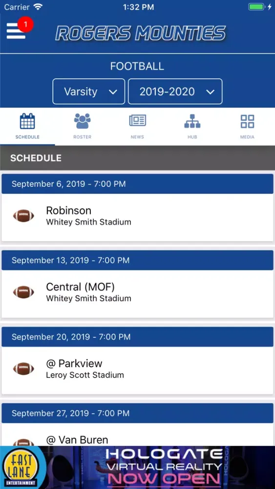 Capturas de pantalla de Rogers Mounties Athletics