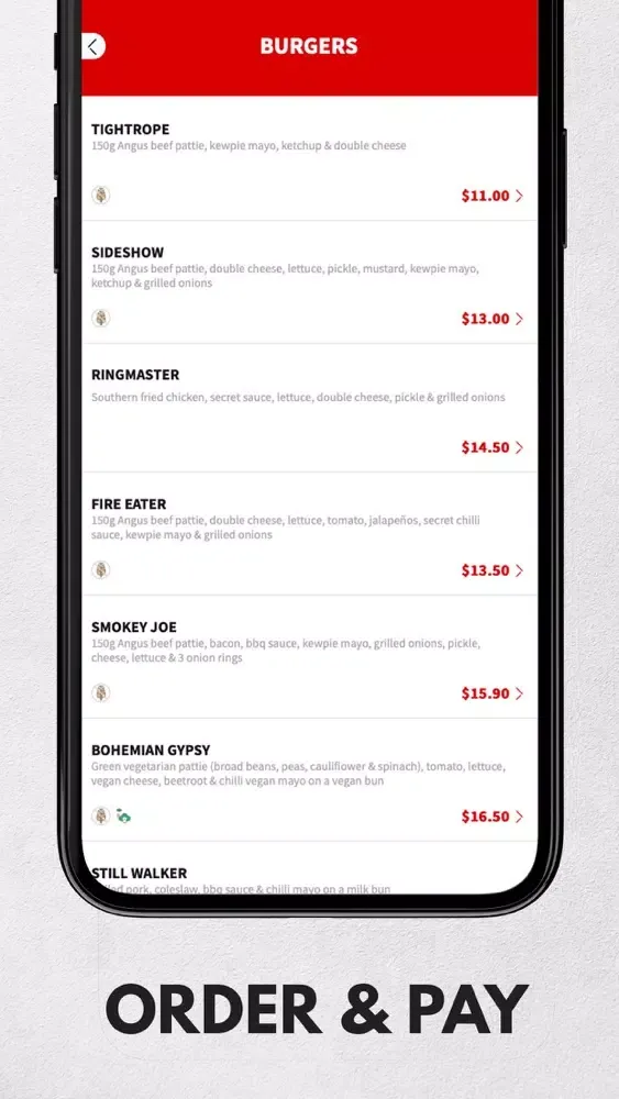 Sideshow Burgers سکرین شاٹس