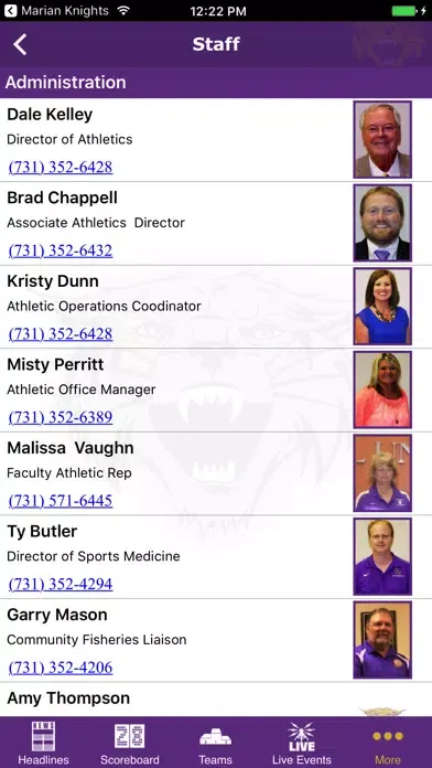 Bethel University Athletics Screenshots