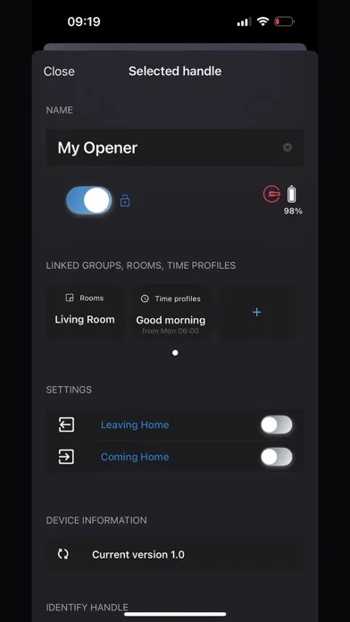 Capturas de pantalla de SIEGENIA HomeConnect