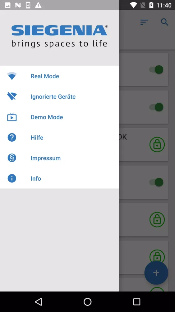 Capturas de pantalla de SIEGENIA Comfort