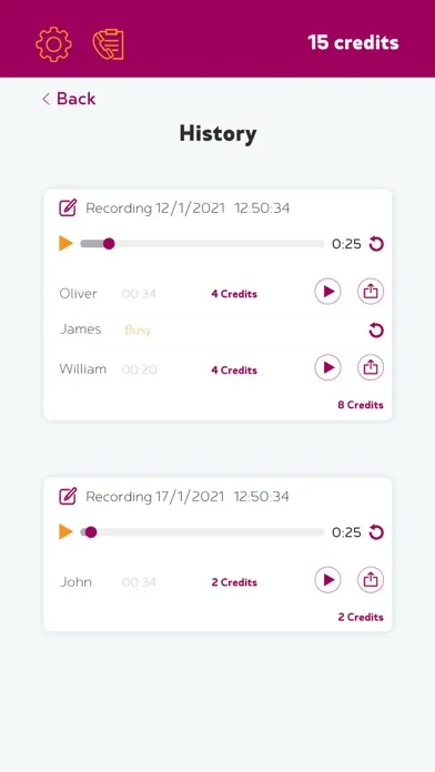 Zrzuty ekranu SnapCall: Private Call Message