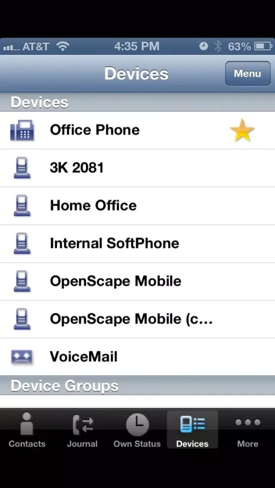 OpenScape UC Screenshots