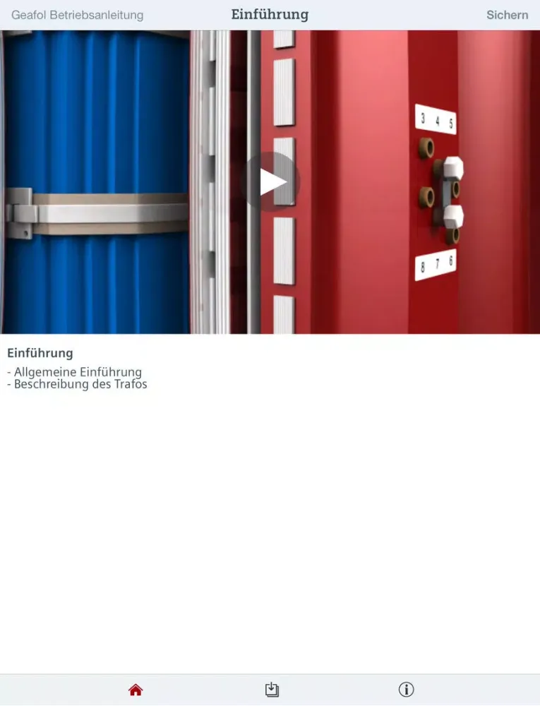 Capturas de tela do GEAFOL - Dry Cast-Resin Transformers - Operating Instructions iPad 