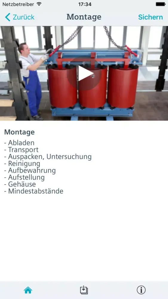 Capturas de tela do GEAFOL - Dry Cast-Resin Transformers - Operating Instructions