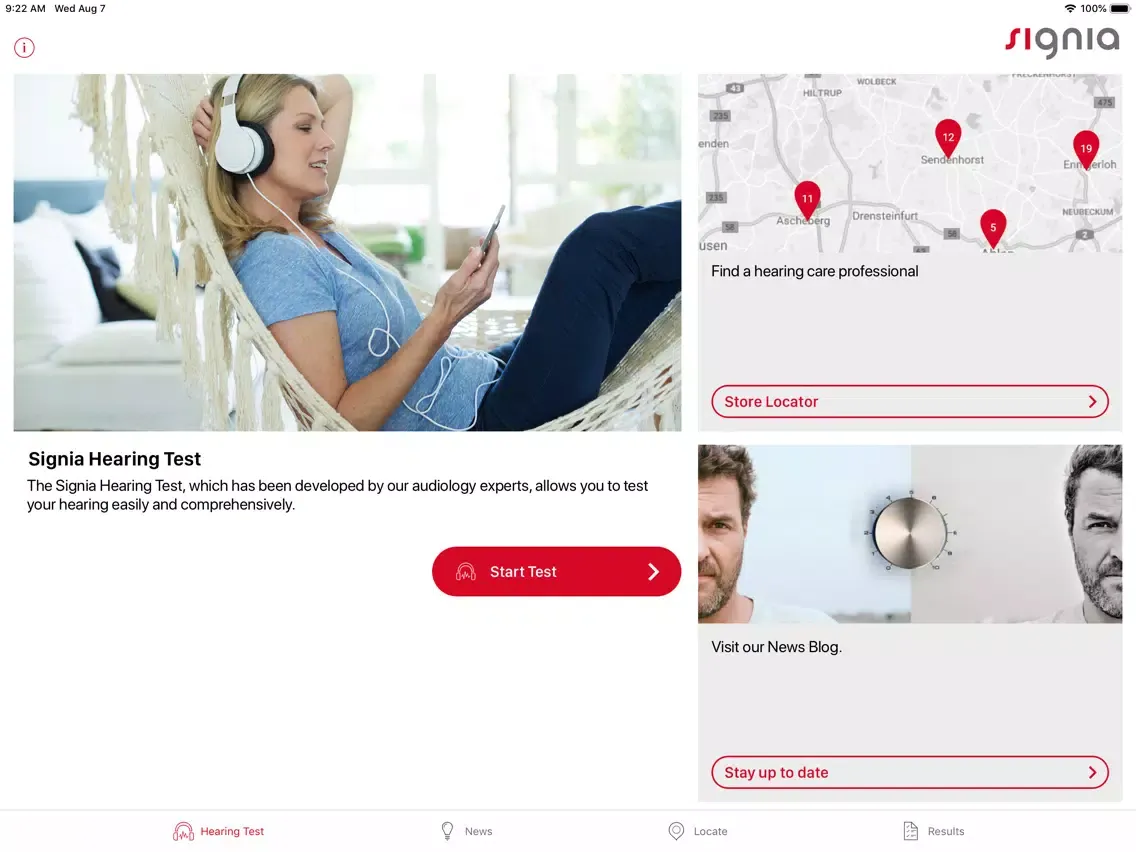 Signia Hearing Test iPad  स्क्रीनशॉट