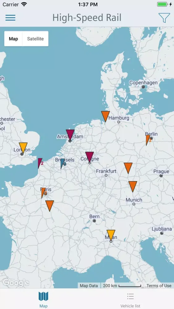 Railigent Fleet Monitoring Screenshots