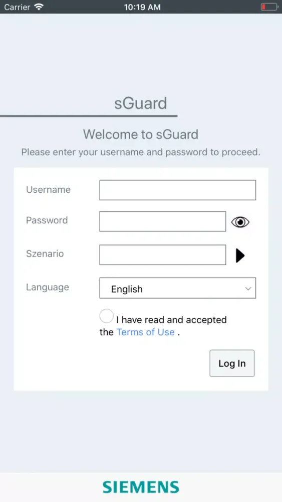 Zrzuty ekranu Siemens sGuard