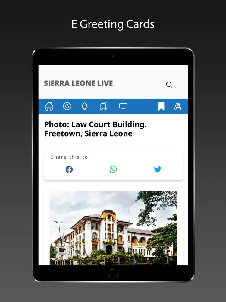 Capturas de tela do Sierra Leone Live iPad 