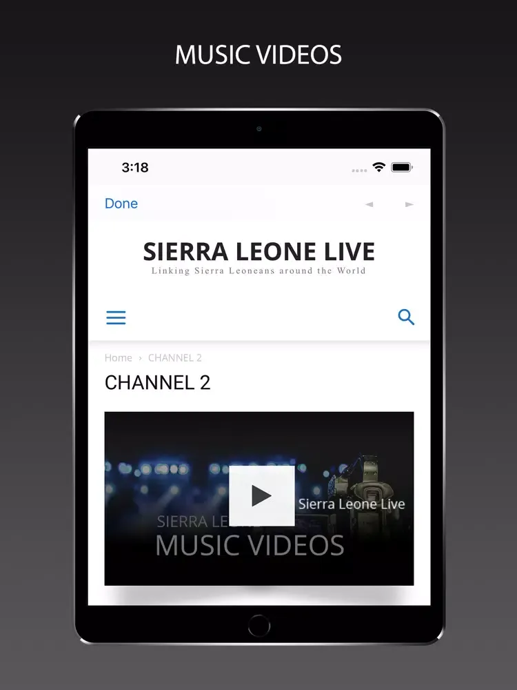 Capturas de tela do Sierra Leone Live iPad 
