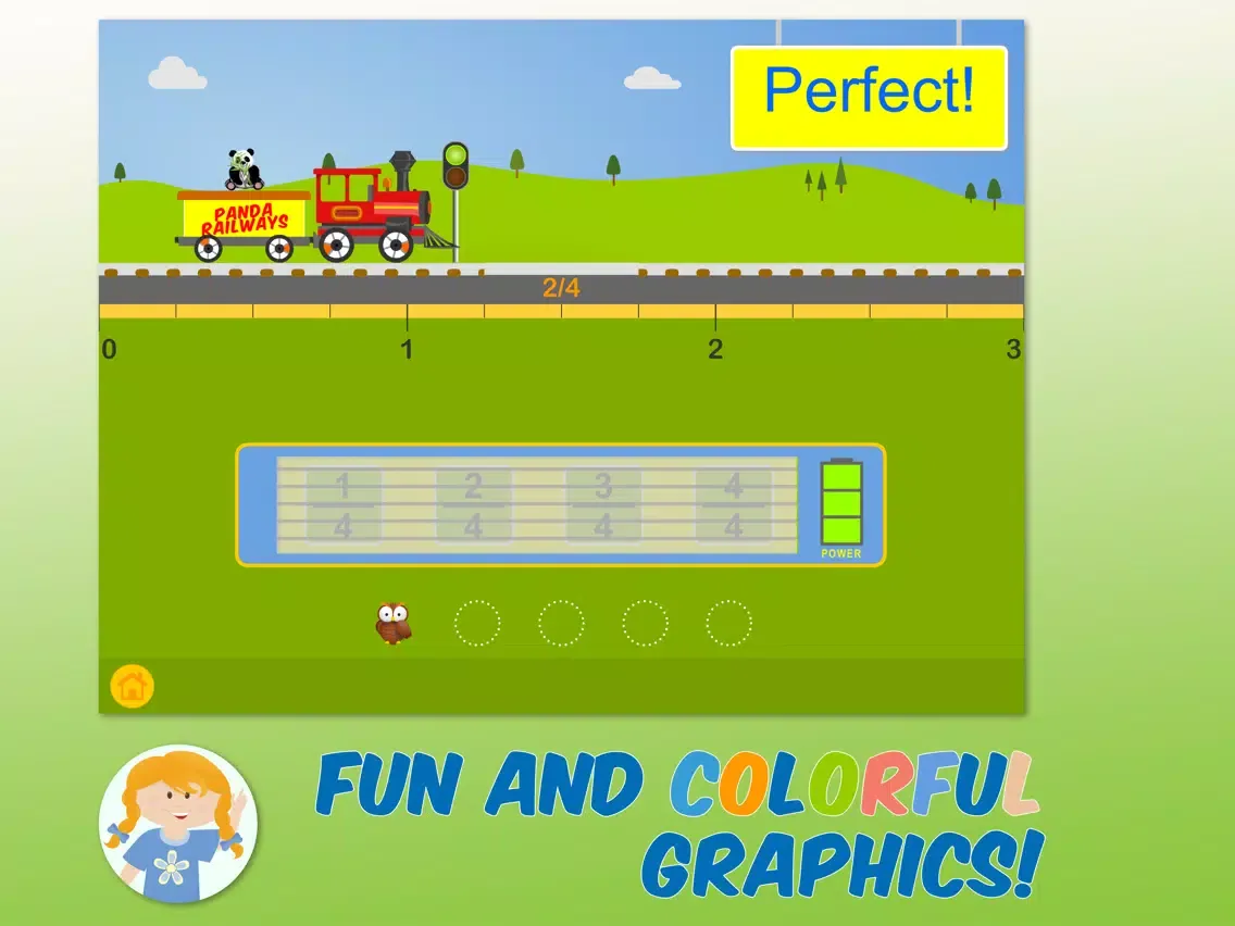 Tangkapan skrin Fractions with Trains iPad 