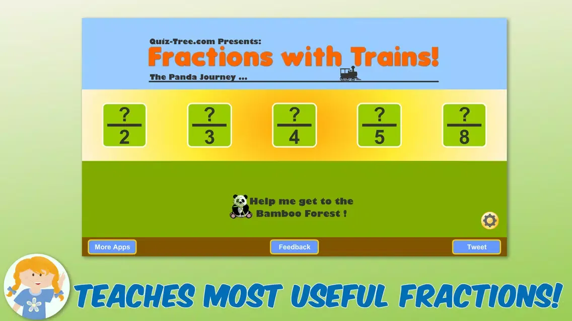Tangkapan skrin Fractions with Trains